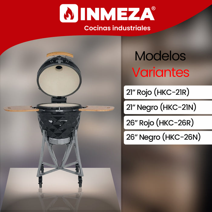Horno Kamado Cerámica Multifuncional Acabado Diamante (Variantes/ Tamaño y color)