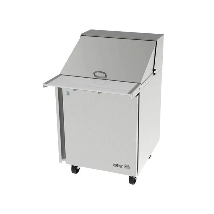 Mesa Refrigerada Para Preparación Mega-Top Premium 1 Puerta Acero Inox 9.5 Pies Asber APTM-27-12 P HC