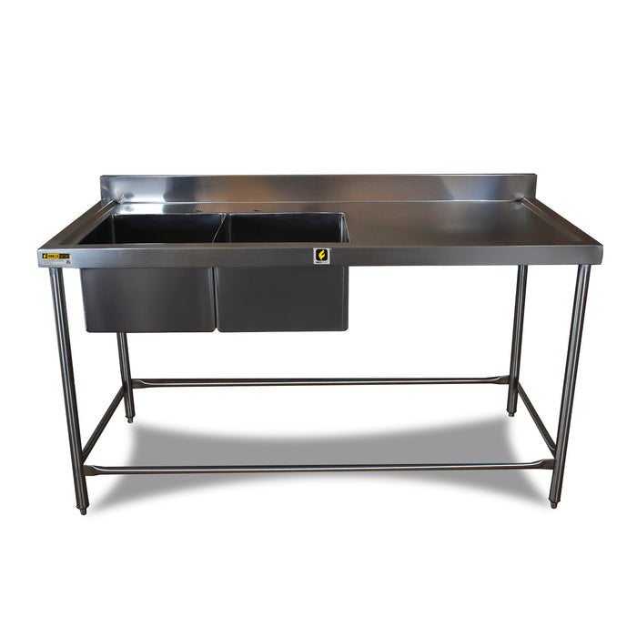 Fregadero 160x70-2 Tarja Izquierda Patas Inoxidable S/E Inmeza F2Ii