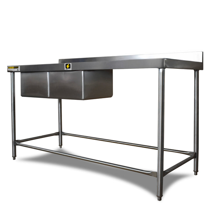 Fregadero 160x70-2 Tarja Izquierda Patas Inoxidable S/E Inmeza F2Ii