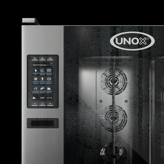 Horno de Carro Electrico Combinado 16 Bandejas 66x46 cm BAKERTOP MIND.Map Unox XEBL-16FS-DPRS-AL