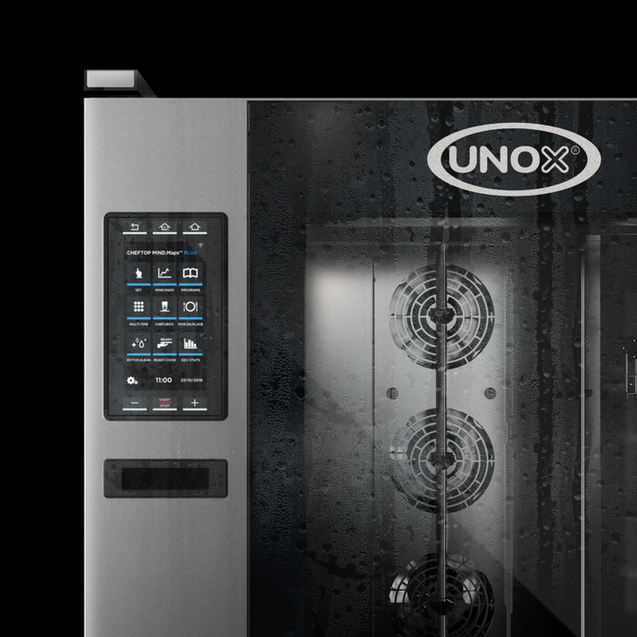 Horno de Carro Electrico Combinado 16 Bandejas 66x46 cm BAKERTOP MIND.Map Unox XEBL-16FS-DPRS-AL