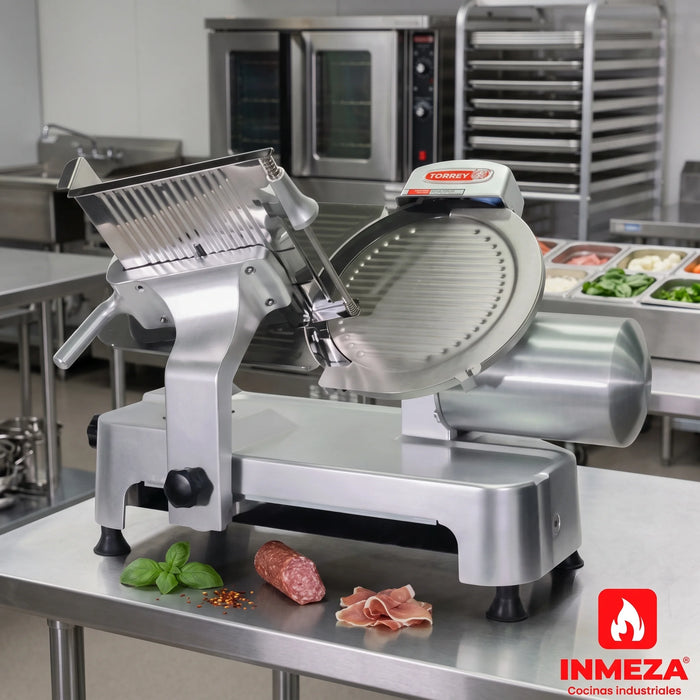 Rebanadora Carnes Transmisión Engranes Cuchilla 33cm 1/2HP Torrey RMS-330DC