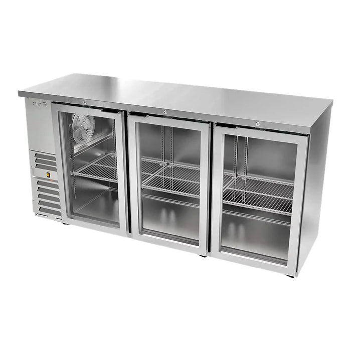 Refrigerador Contrabarra Acero Inox 3 Puertas Cristal Deslizables 18.3 Pies Asber ABBC-24-72-SG-SD HC