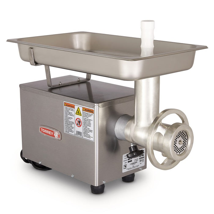 Molino Carne Para Mesa Compacto Acero Inox 3/4HP 110V Torrey M-12-FS