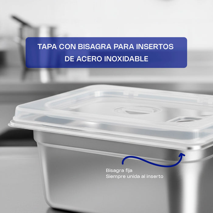 Tapas con Bisagra para Insertos de Acero Inoxidable Noveno Caledonia TANO-BI