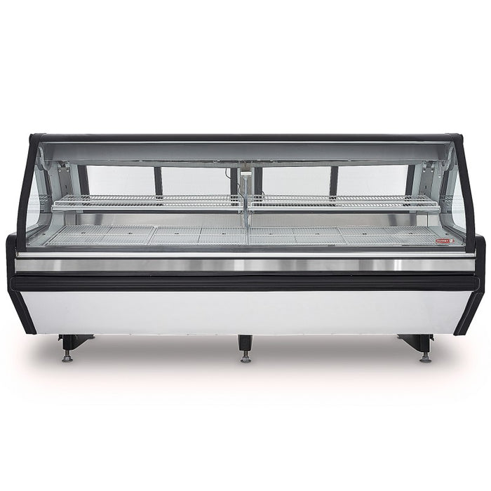 Vitrina Carnicera Tramo Exhibidor Vidrio Frontal Abatible Inox 250cm Torrey TEC250LIFTL