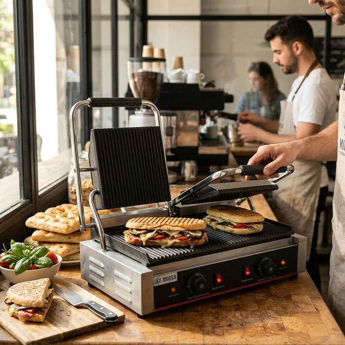 Plancha Panini Doble 2+2 Kw 220V Migsa BN-813