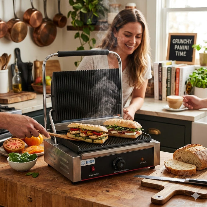 Plancha Panini Grande 2 Kw 120V Migsa BN-811E