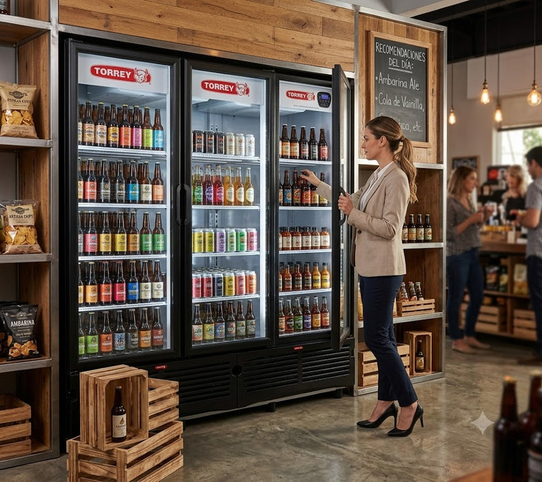 Refrigerador Vertical Exhibidor 3 Puertas Cristal 72 Pies Torrey TVC72-F3