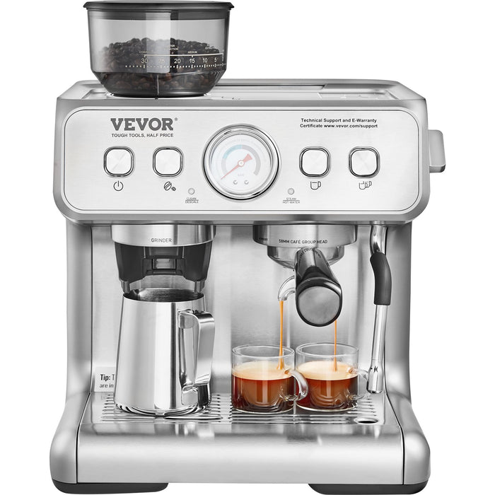Cafetera Expreso Semiautomática con Molino 2.8L VEVOR CM5020B-UL