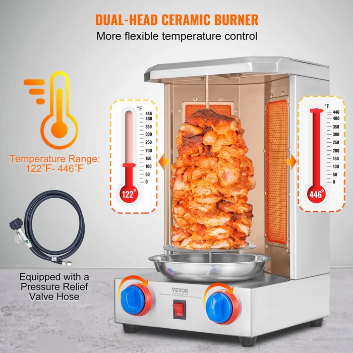 Asador de Carne al Pastor a Gas LP (Doneraki) VEVOR ZH-9211R