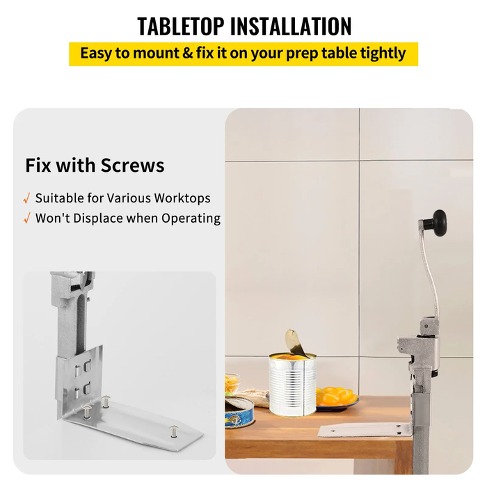 Abrelatas Manual Comercial para Trabajo Pesado con Base VEVOR AM-PT