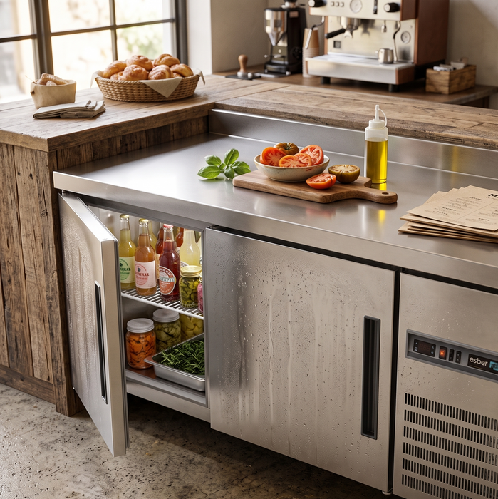 Mesas de Trabajo Congelador 3 Puertas Acero Inox 13.9 Pies Asber ASTF-79 HC