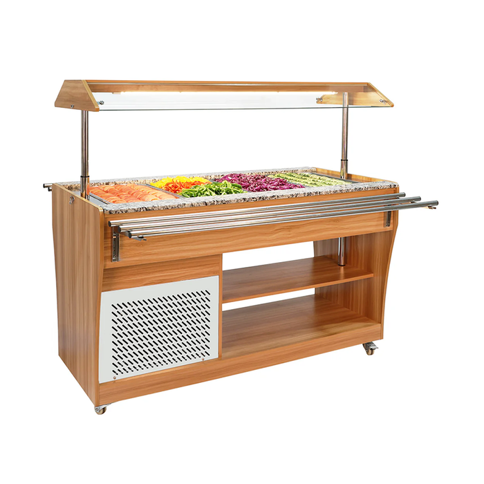 Mesa Buffetera Refrigerada Movil De 4 Insertos 270 W 110 V Migsa RTS-1490L