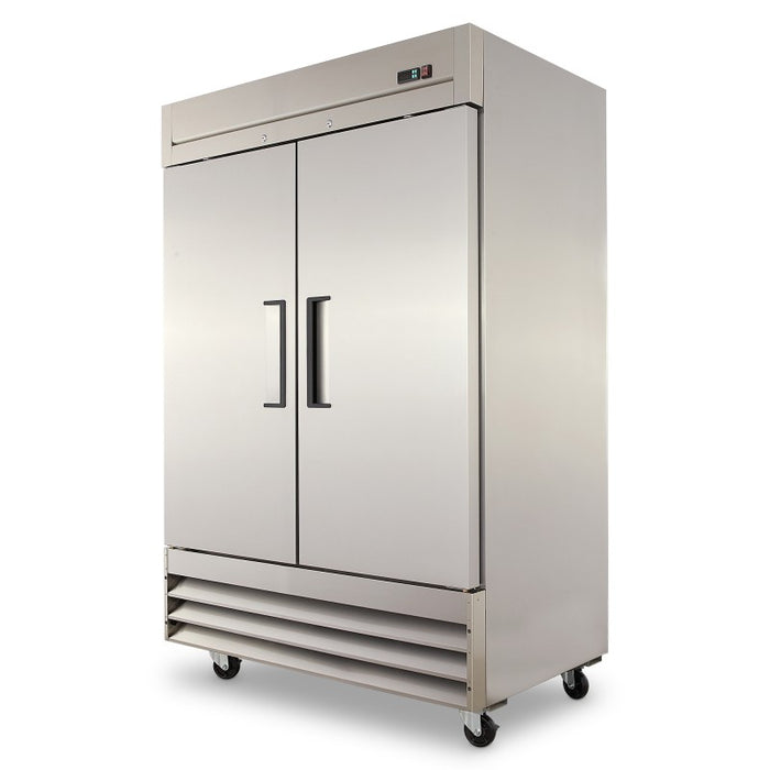 Congelador Vertical 2 Puertas Solida Acero Inox 47 Pies Torrey CVSA-47UI