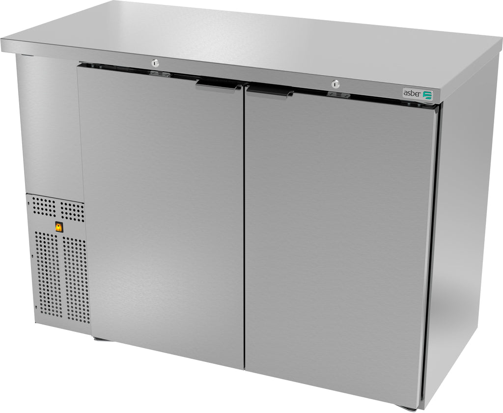 ASBER ABBC-24-48-S-HC Refrigerado de Contrabarra en Acero Inoxidable 2 Puertas Envío por Cobrar Refrigeracion ASBER 