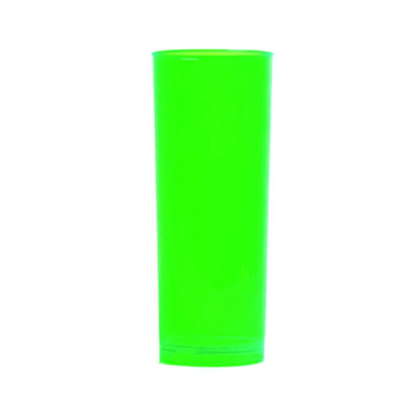 FORTE 21313-V Vasos de Policarbonato Fluorescentes Verdes (CAJA CON 100 PIEZAS)