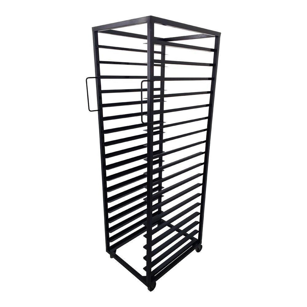 Carro Rack Espiguero Negro 18 Charolas INMEZA FACTORY EER18