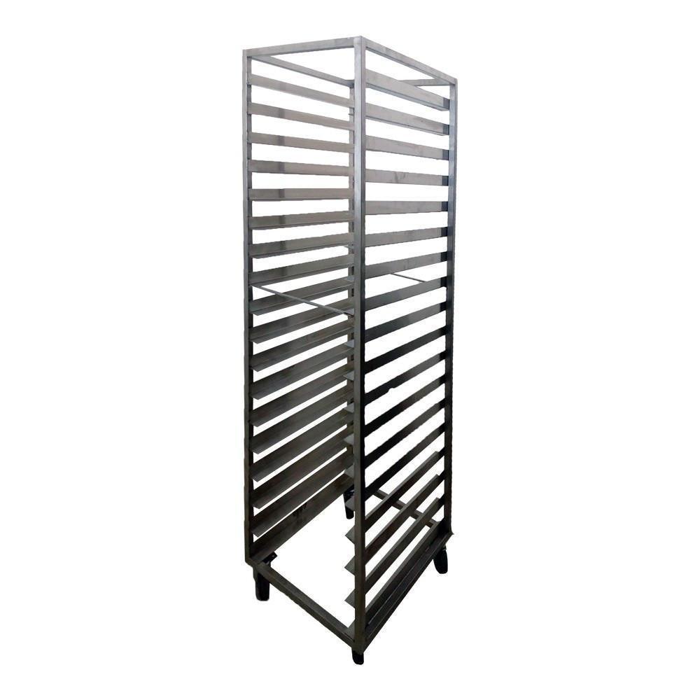 Carro Rack Espiguero Inoxidable 18 Charolas INMEZA FACTORY RCS18I