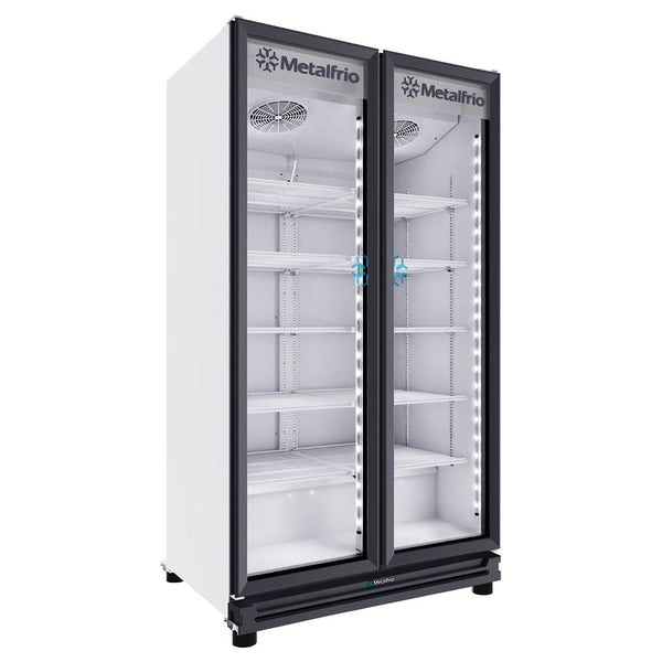 METALFRIO RB680 Refrigerador 2 puertas de cristal 1,091 lts.