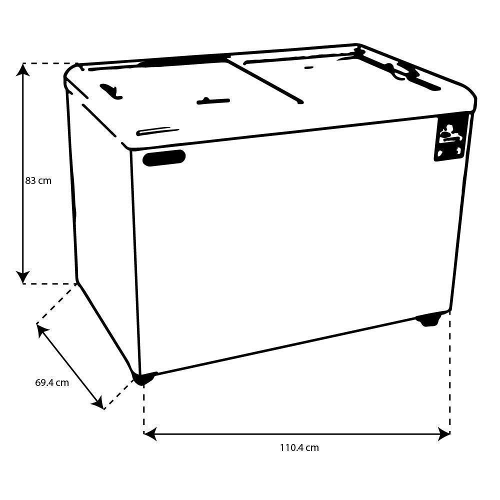 Congelador Horizontal Torrey con tapa de cristal curvo con capacidad de 13  pies- CHC-110CR - Cooking Depot