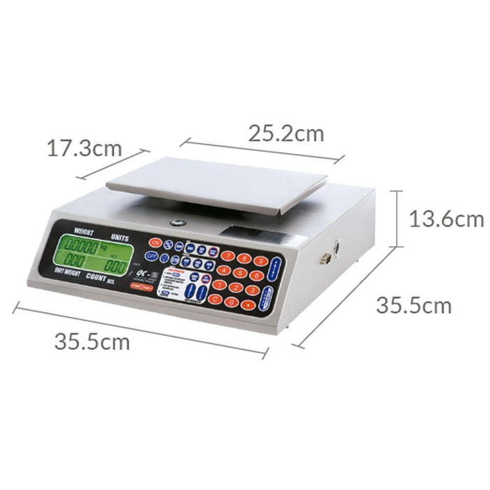 Bascula Contadora Memoria de Peso y Tara Acero Inox 5kg Torrey QC5